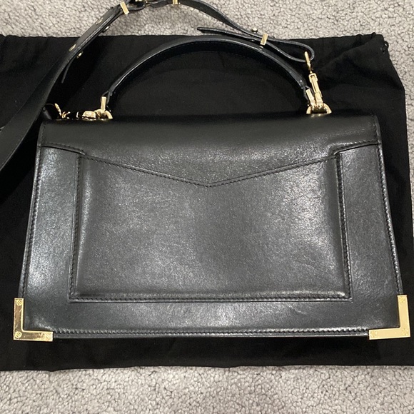 The Kooples medium black leather Emily Bag - Picture 8 of 17